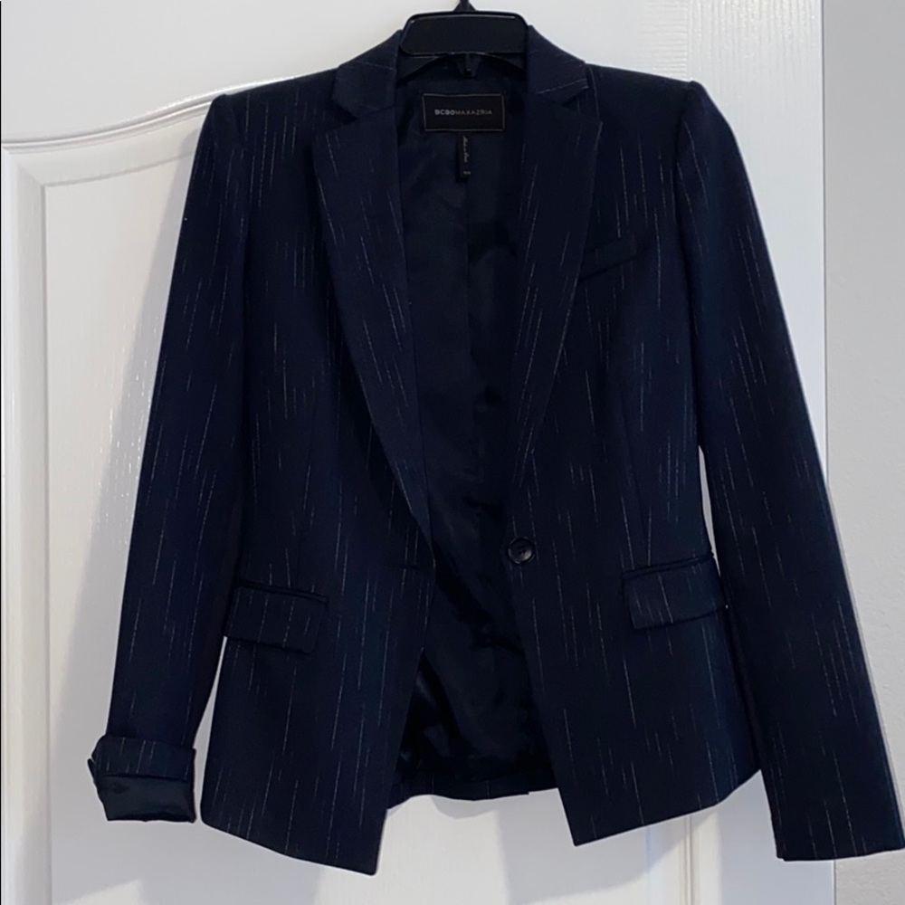 BCBG MAXAZRIA KARL MIDNIGHT BLAZER